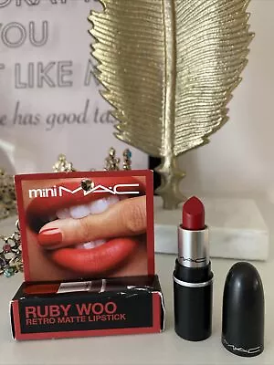 Mini MAC Ruby Woo Retro Matte Lipstick Red .06 Oz NIB • $10