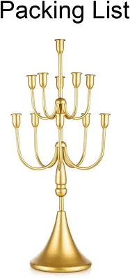 Gold  Candelabra Centrepiece 11 Arms Table Candelabra 67cm Tall Floor Standing • £24.99