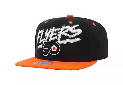 Mitchell & Ness Men's Cap NHL Philadelphia Flyers Black Transcript Snapback Hat • $31