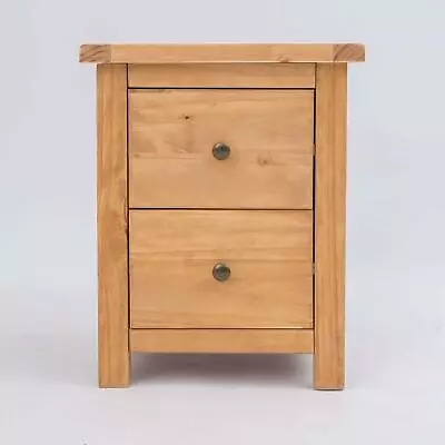 Bedside Table 2 Drawer Oak-effect Cabinet Bedroom Furniture Nightstand Wood Unit • £75.99