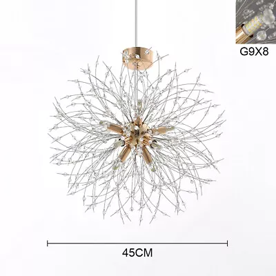 Modern Dandelion Chandeliers LED Crystal Firework Ceiling Lights Pendant Lamp UK • £39.95