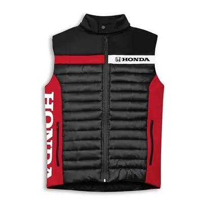 Honda Sporty Lightweight Puffer Vest Black/Red • $59