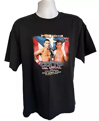 2007 Miguel Cotto Vs Oktay Urkal STAFF Fight T-Shirt Sz XL Puerto Rico WBA RARE • $69.85