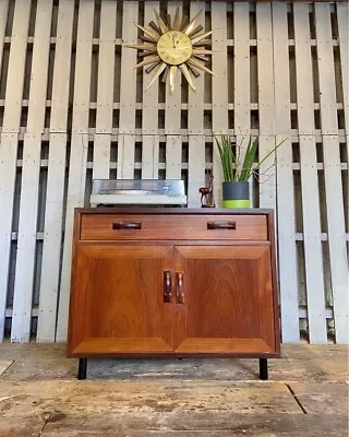 G Plan Teak Media Record Vinyl Cabinet Small Sideboard Vintage Retro Mid Century • £230