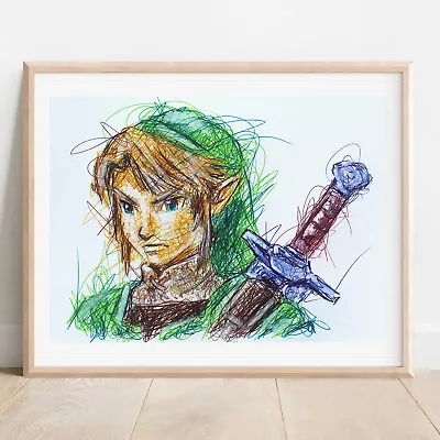 Link Ballpoint Pen Print Legend Of Zelda Poster • $9.99