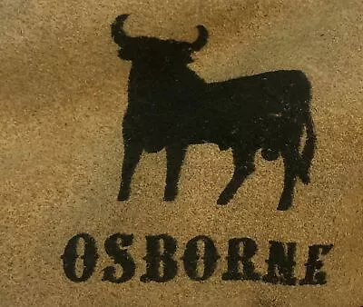 Vintage Spanish Wine Skin Flask Bota Bag Osborne Bull Toro 1/2 Liter Canteen • $25