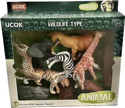 £9.99 • Buy 12pc Jungle Animal Figure Toy Set Safari Wild Animals Kids Toddler Play Gift UK
