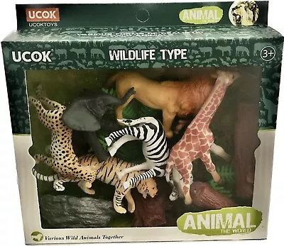 12pc Jungle Animal Figure Toy Set Safari Wild Animals Kids Toddler Play Gift UK • £9.99