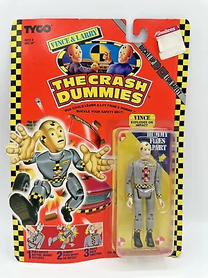 1991 Vintage Crash Dummies Vince Action Figure TYCO  On Card New Sealed MOC • $49