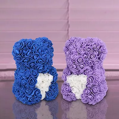 $19.55 • Buy 25cm Rose Flower Teddy Bear Toy Wedding Valentine's Day Gift For Girlfriend Gift