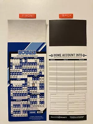 Mlb Kansas City Royals 2024 Magnet Schedule (9  X 3 1/2 ) Teams Dates & Times • $1.50