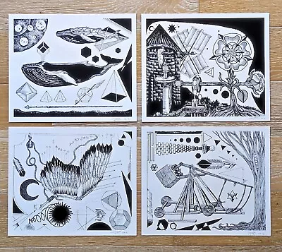 Thomas Hooper Tattoo Flash Sheet Art Prints Set Of Four • $200