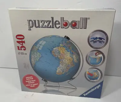 $14.99 • Buy Ravensburger 3D Puzzleball World Globe 540 Pcs Brand New