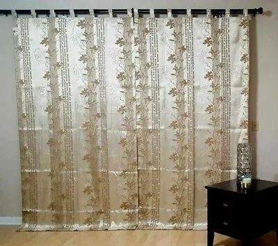 Tap Top Curtains Drapery - 2 Panel- Each Panel Size 52  X 96  • $19.75