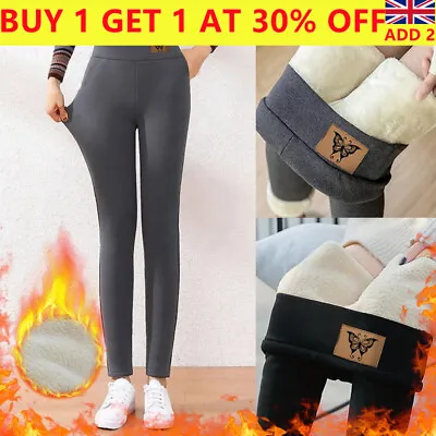 £3.19 • Buy Women Winter Warm Thick Fleece Lined Thermal Pants Stretchy Leggings Ladies UK