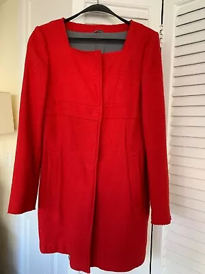 Miu Miu Unique Red Wool/Mohair Women's Jacket/Coat - Size 42 - Made In Italy • $174.99