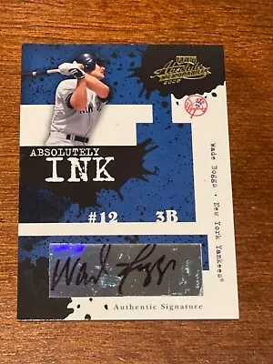 2005 Donruss Absolute Memorabilia Absolutely Ink Wade Boggs AUTO Autograph /50 • $3.25