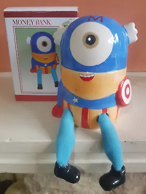 Ceramic Despicable Me/Marvel CAPTAIN AMERICA/MINNION  Money Box/Bank - BNIB • £4.99