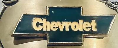Vintage 1978 Chevrolet Belt Buckle 3D Chevy Bow Tie Unique￼ Men Women Attire • $32.95