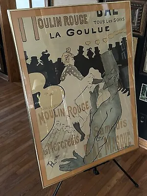 Authentic Period Piece Framed Moulin Rouge Poster. Not Repro • $225