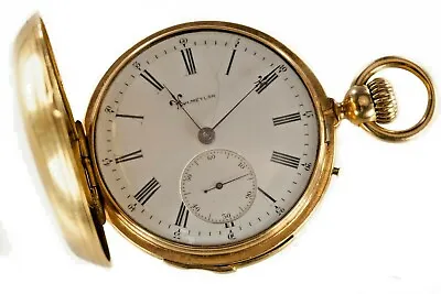 £12117 • Buy C.H. Meylan & Fleischmann 18k Gold Minute Repeater Double Hunter Pocket Watch