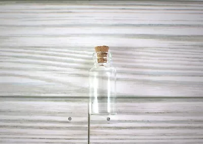 Set Of 3 Mini Glass Container Jar Vial .16 Fl Oz (5mL) Cork Top • $2.50