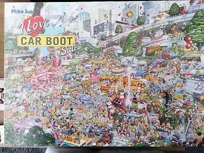 READ LISTING 1000 Piece Gibsons Jigsaw   - 'I LOVE CAR BOOT SALES' MIKE JUPP  • £9.99