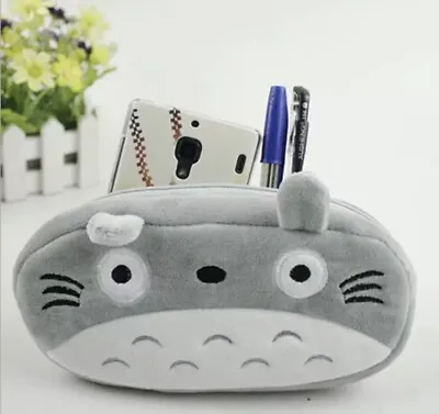 £4.69 • Buy My Neighbour Totoro Soft Plush Grey Pencil Case ,Makeup Bag