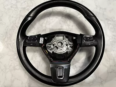 2012-2015 Vw Passat Leather Steering Wheel Black W/ Functions  561419091ge74 • $45