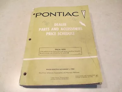 1985 Gm Pontiac Price Schedule Parts Catalog Parts History Catalog Book Manual • $19.99