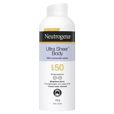 Neutrogena Ultra Sheer Body Mist Sunscreen SPF 50 140g • $12.99