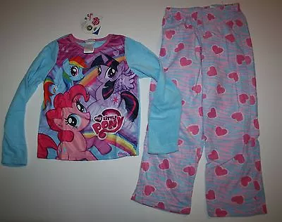 New Girls 8 Yr My Little Pony 2 Piece Fleece Winter PJs Rainbow Dash Top & Pants • $17.50