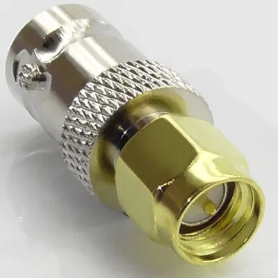 1x SMA - Male To BNC  Female Connector Adapter Plug  UK Seller • £2.74