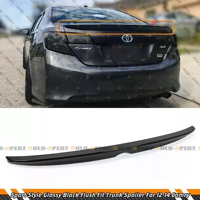 For 2012-14 Toyota Camry Le Se Xle Painted Glossy Black Sport Trunk Lid Spoiler • $65.99