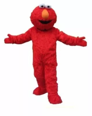 Red Sesame Street Elmo Monster Mascot Costume Suit Party Fancy Dress Adult • $88