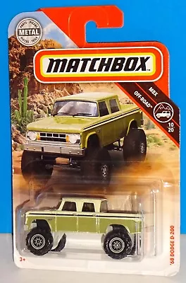 Matchbox 2019 MBX Off-Road Series #63 '68 Dodge D-200 Two-Tone Green 4x4 Pickup • $3