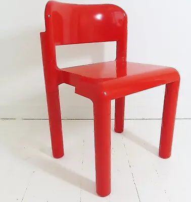 Stunning Vintage Space Age Eero Aarnio Red Plastic Chair - Upo Furniture Finland • $702.49