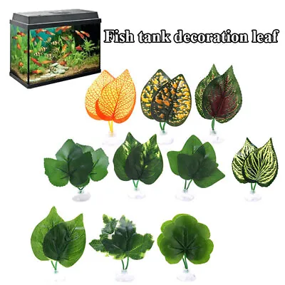 $1.25 • Buy Aquarium Artificial Leaf Betta Bed Fish Resting Leaf Hammock Fish Tank Decor US