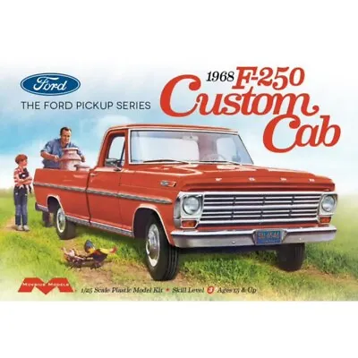 Moebius 1:25 2564 1968 Ford F-250 Custom Cab Pickup Model Car Kit • £44.99