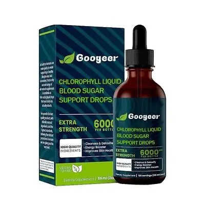 £4.20 • Buy Googeer Chlorophyll Liquid Natural Detox And Blood Sugar Support Drops
