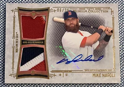 Mike NAPOLI🔥2015 Topps Museum Collection Dual PATCH Relic AUTO #SSD-MN 6/25📈 • $49.99