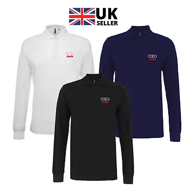 £24.99 • Buy Audi Personalised Long Sleeve Polo Shirt Xl Large Gift UNISEX Xxl Mens T-shirt