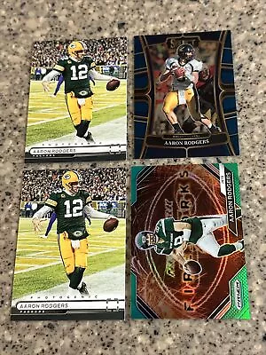 Aaron Rodgers-Lot-4 NFL CARDS-2023 Prizm #F-7 Fireworks Green Prizm-Jets/Packers • $2.99