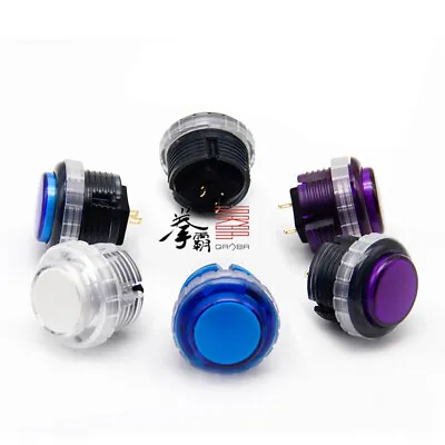 6pcs Qanba 30mm Gravity Clear Mechanical Push Buttons With Omron Switch Original • $30.99