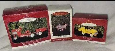 Lot Of 3 Hallmark Keepsake Ornaments Vintage Kiddi Car Classics199619971998 • $19.98