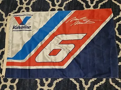 Vintage NASCAR #6 Mark Martin 36” X 24” FLAG Roush Racing Valvoline • $19.99