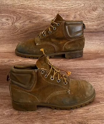 Vintage Leather Boots Brown Work Boots Mens Size 10 • $29.99