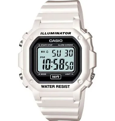 Casio F108WHC-7A Digital Chronograph Watch White Resin Alarm 7 Year Battery • $24.50