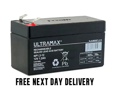 Universal Power 12 Volt 1.3 Ah (UB1213) Alarm Replacement Ultramax 1.2Ah Battery • £17.16