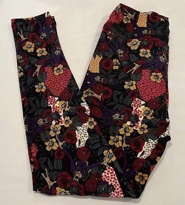 NEW LuLaRoe DISNEY OS Leggings PRINCESS And FROG VILLAIN SHADOW MAN Leaf Flower • $17.94